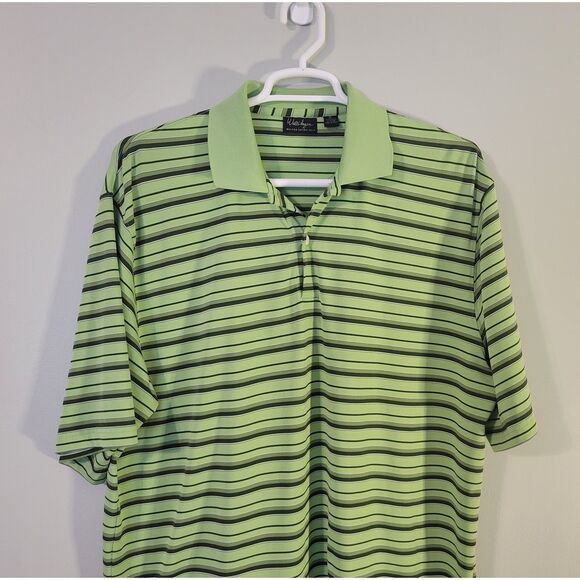 Walter Hagen Mens Green Striped Golf Polo Shirt Size XL - Picture 2 of 6